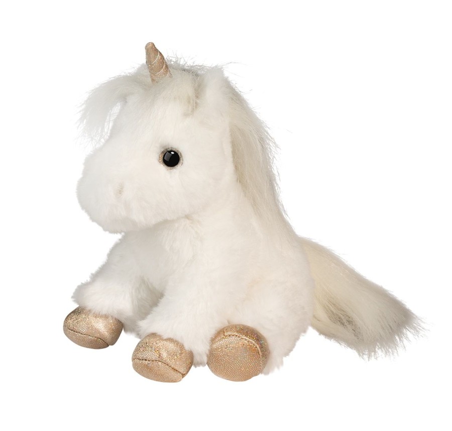 Douglas Cuddle Toys Unicorns & Fantasy Horses | Mini Elodie Soft White Unicorn