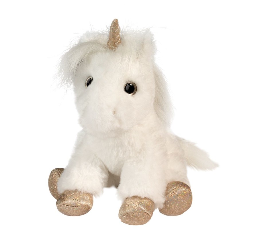 Douglas Cuddle Toys Unicorns & Fantasy Horses | Mini Elodie Soft White Unicorn