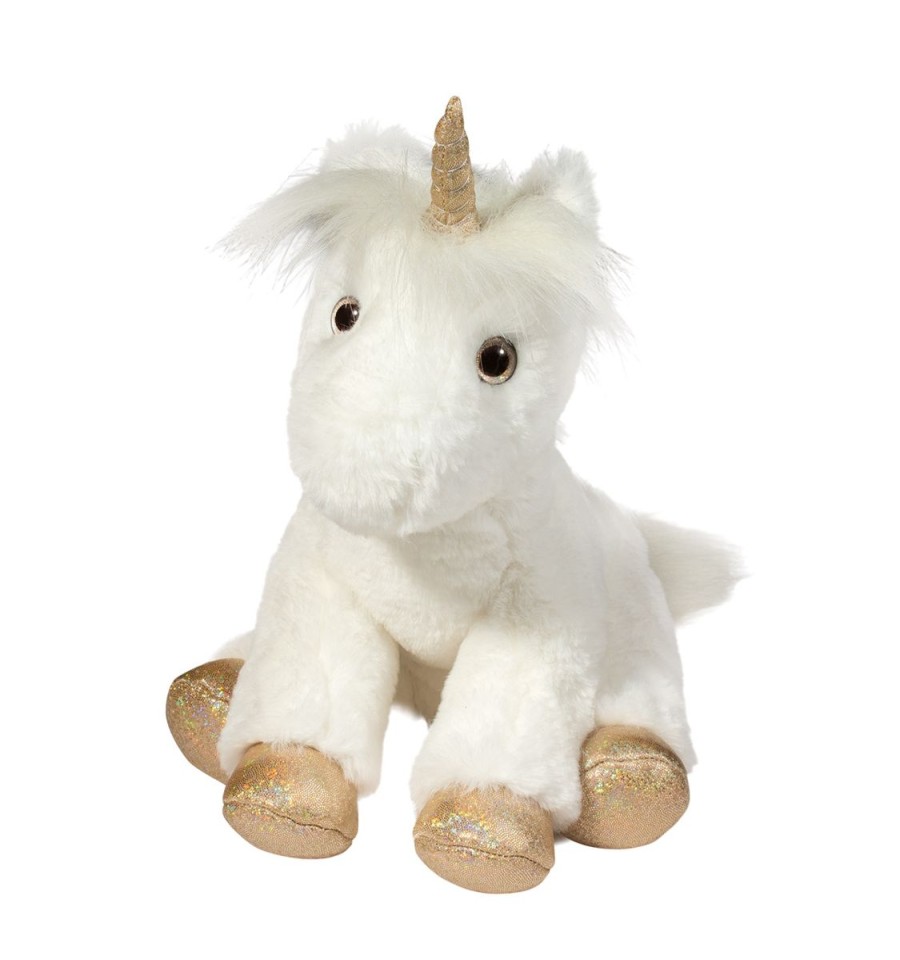 Douglas Cuddle Toys Unicorns & Fantasy Horses | Elodie Soft White Unicorn