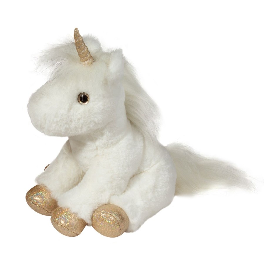 Douglas Cuddle Toys Unicorns & Fantasy Horses | Elodie Soft White Unicorn