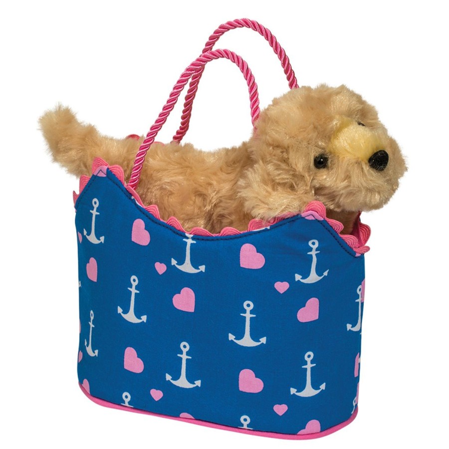 Douglas Cuddle Toys Sassy Pet Saks | Anchor Heart Sassy Sak With Golden Retriever