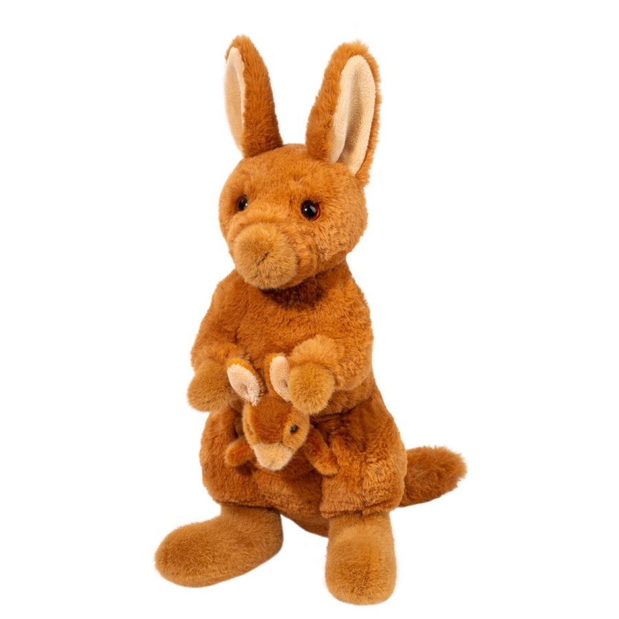 Douglas Cuddle Toys Wildlife | Kira Kangaroo With Joey Finger Puppet