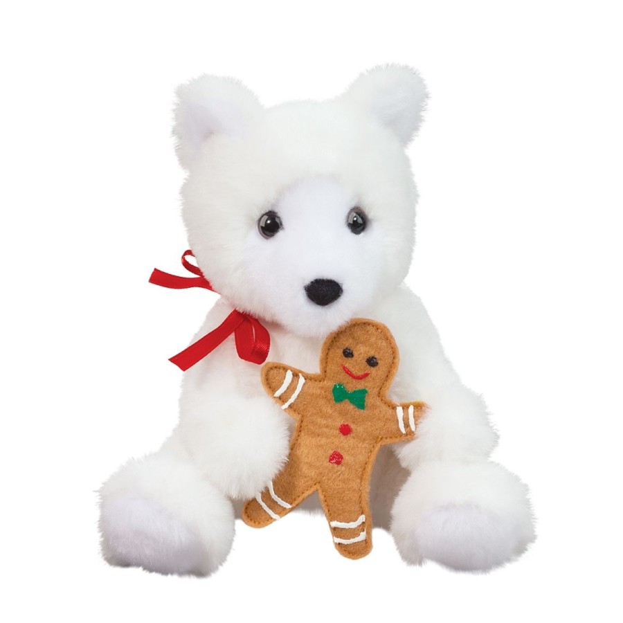 Douglas Cuddle Toys Wildlife | Sweety Polar Bear With Gingerbread Cookie