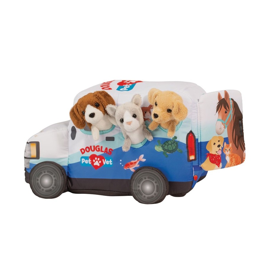 Douglas Cuddle Toys Cats | Mobile Pet Vet Play Set