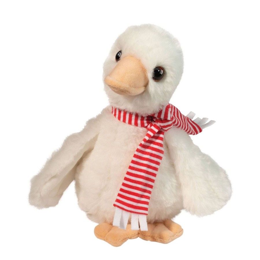 Douglas Cuddle Toys Farm | Mini Gussie Soft Goose With Scarf