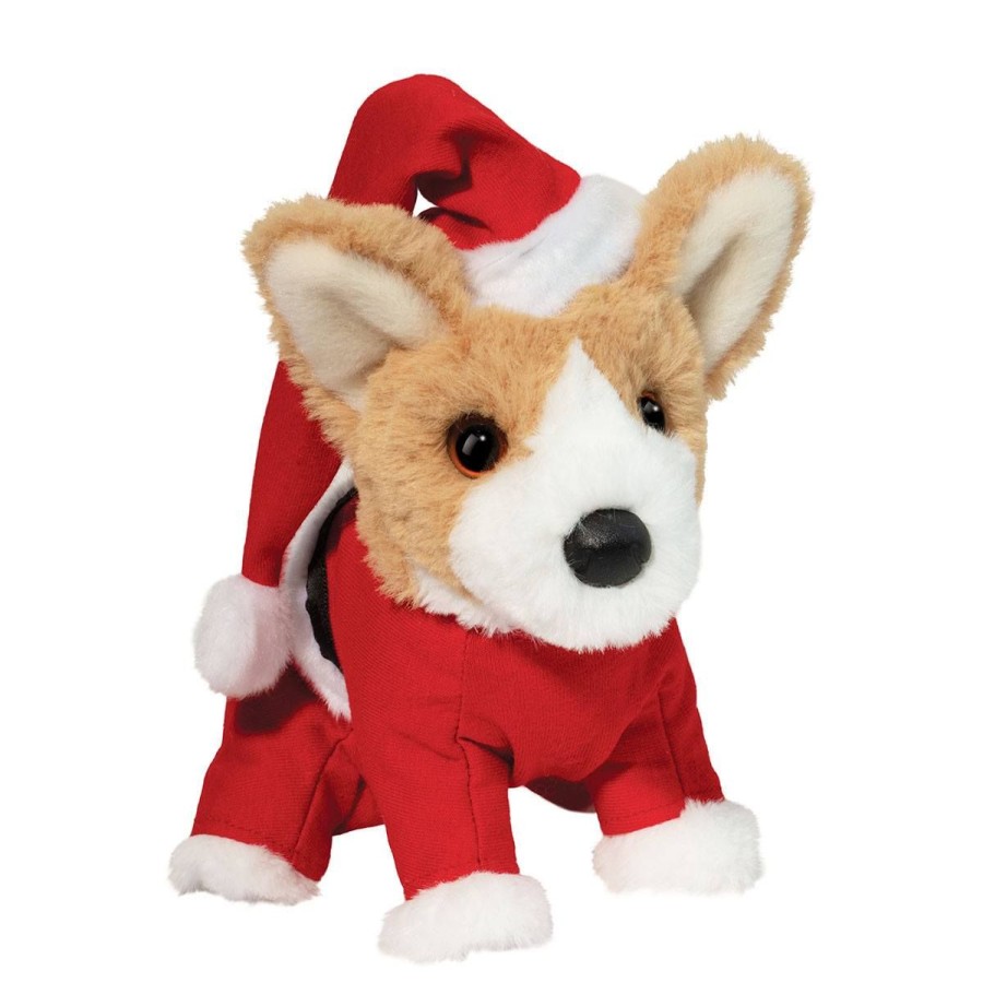 Douglas Cuddle Toys Dogs | Mini Soft Corgi In Santa Suit