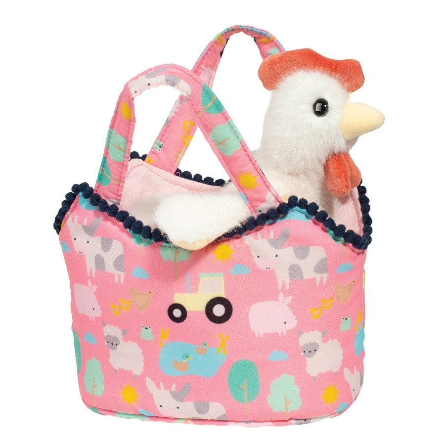 Douglas Cuddle Toys Sassy Pet Saks | Farm Friends Sassy Sak With White Hen