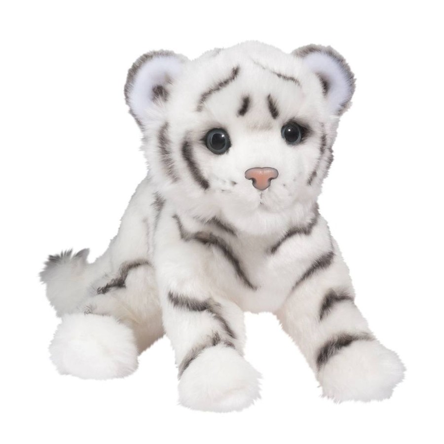 Douglas Cuddle Toys Jungle & Zoo | Silky White Tiger Cub