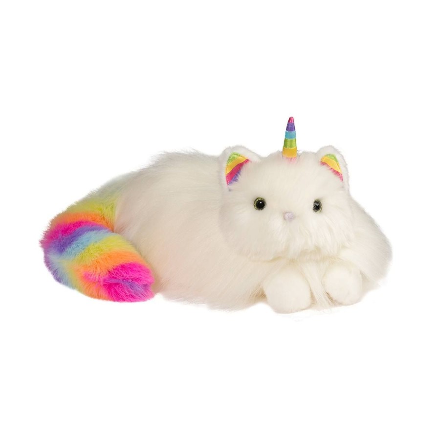 Douglas Cuddle Toys Fantasy Friends | Ziggy Rainbow Caticorn Fur Fuzzle