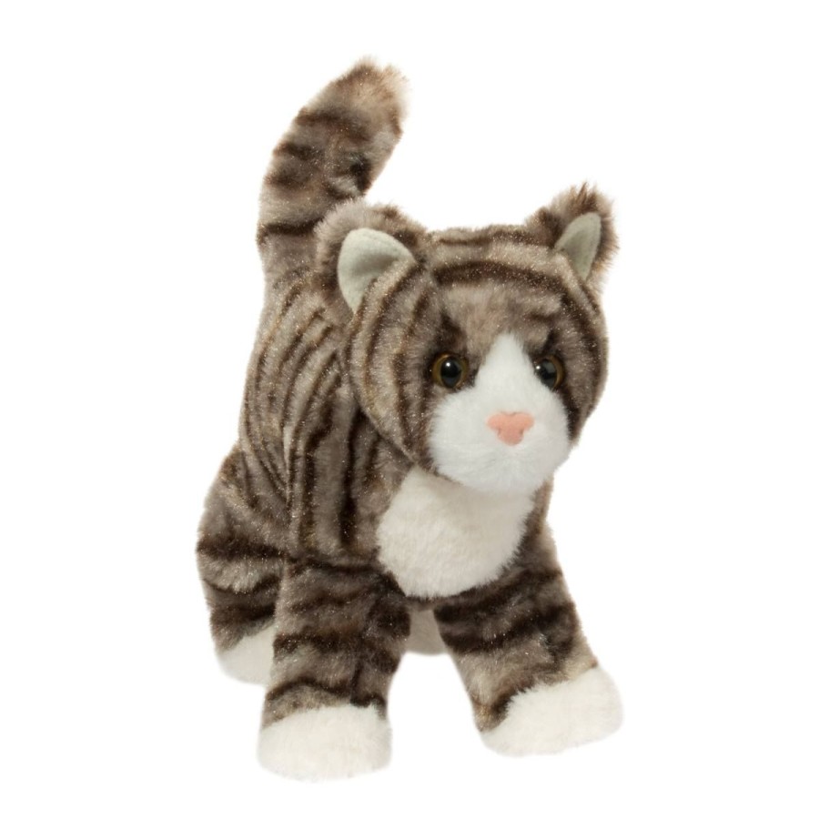 Douglas Cuddle Toys Cats | Zigby Gray Stripe Cat