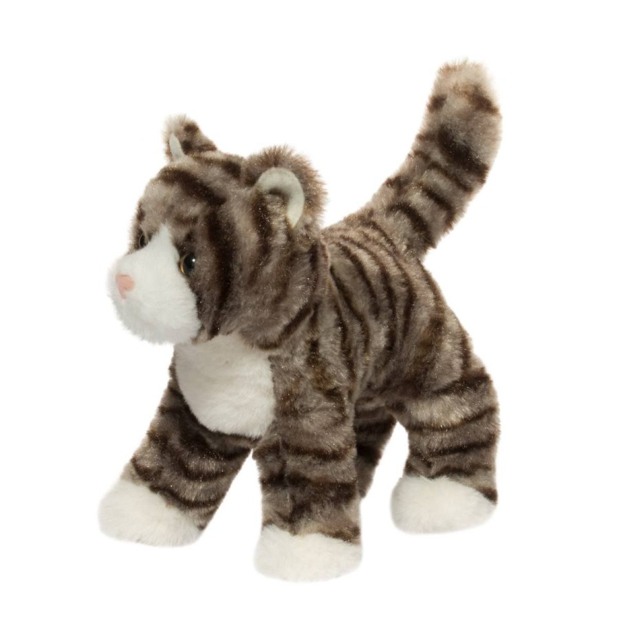 Douglas Cuddle Toys Cats | Zigby Gray Stripe Cat