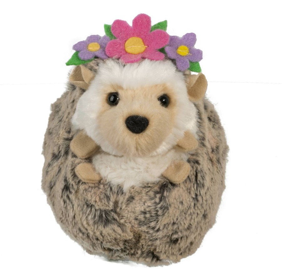 Douglas Cuddle Toys Farm | Spunky Hedgehog With Flower Headband