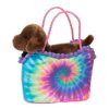 Douglas Cuddle Toys Sassy Pet Saks | Tie Dye Sassy Sak With Chocolate Lab