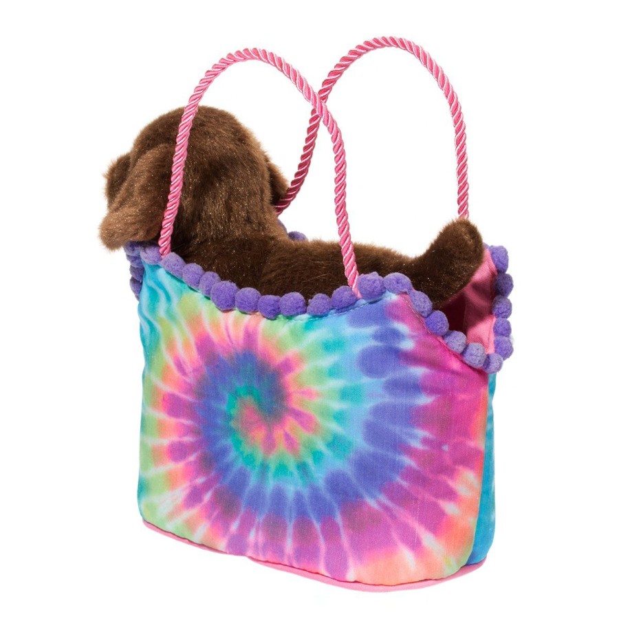 Douglas Cuddle Toys Sassy Pet Saks | Tie Dye Sassy Sak With Chocolate Lab