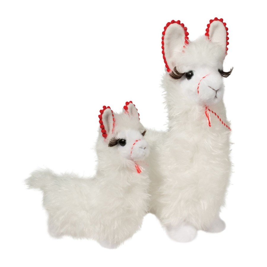 Douglas Cuddle Toys Farm | Flurry White Llama, Small