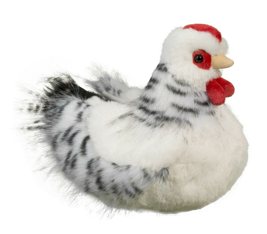 Douglas Cuddle Toys Farm | Salty Black & White Hen