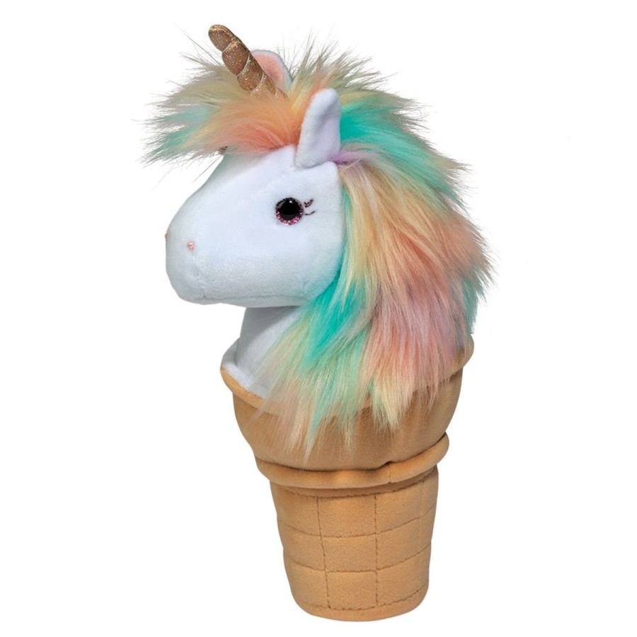 Douglas Cuddle Toys Macaroons | Ice Cream Cone Unicorn Macaroon