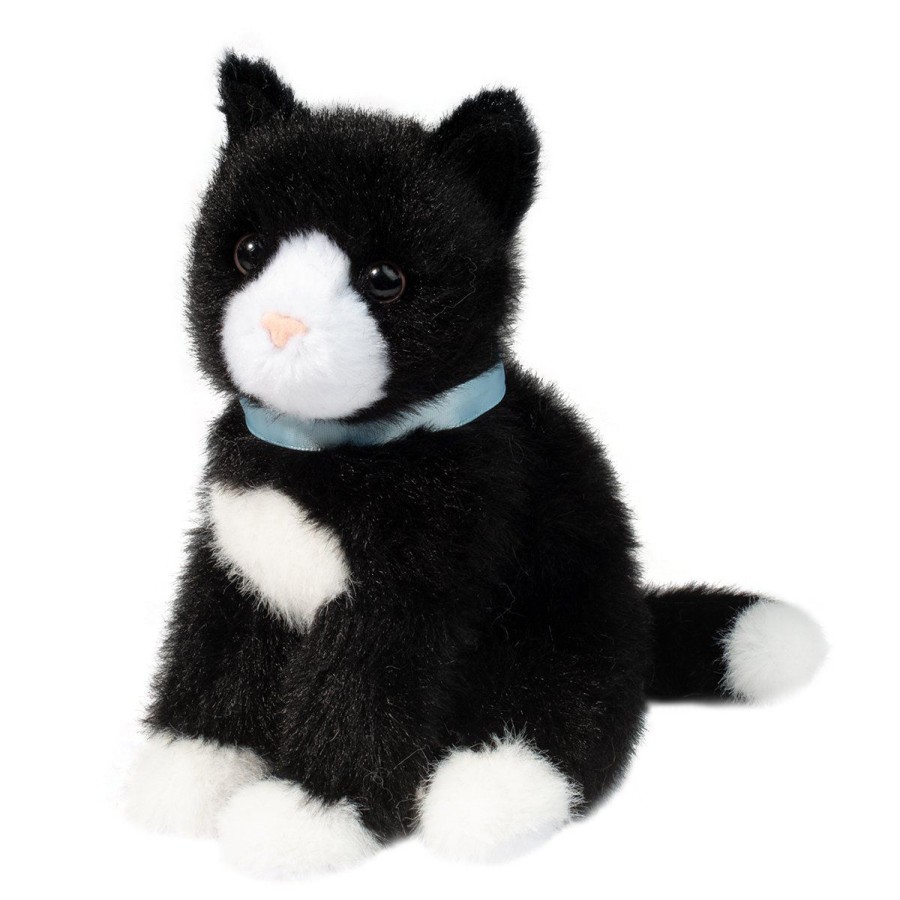 Douglas Cuddle Toys Cats | Mini Black & White Cat