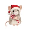 Douglas Cuddle Toys Wildlife | Merrie Mouse With Santa Hat & Candy Cane